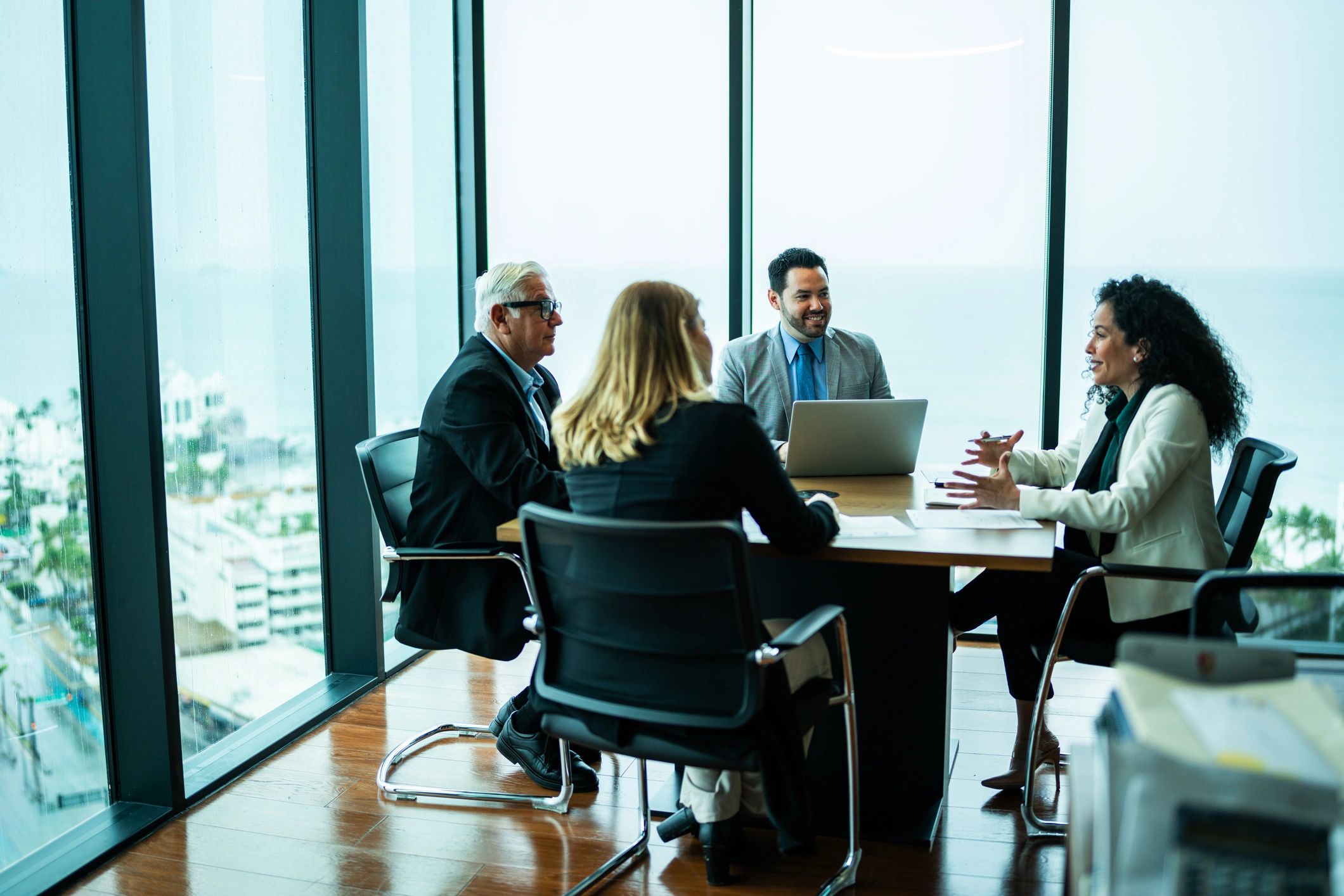 Team meeting in a professional office