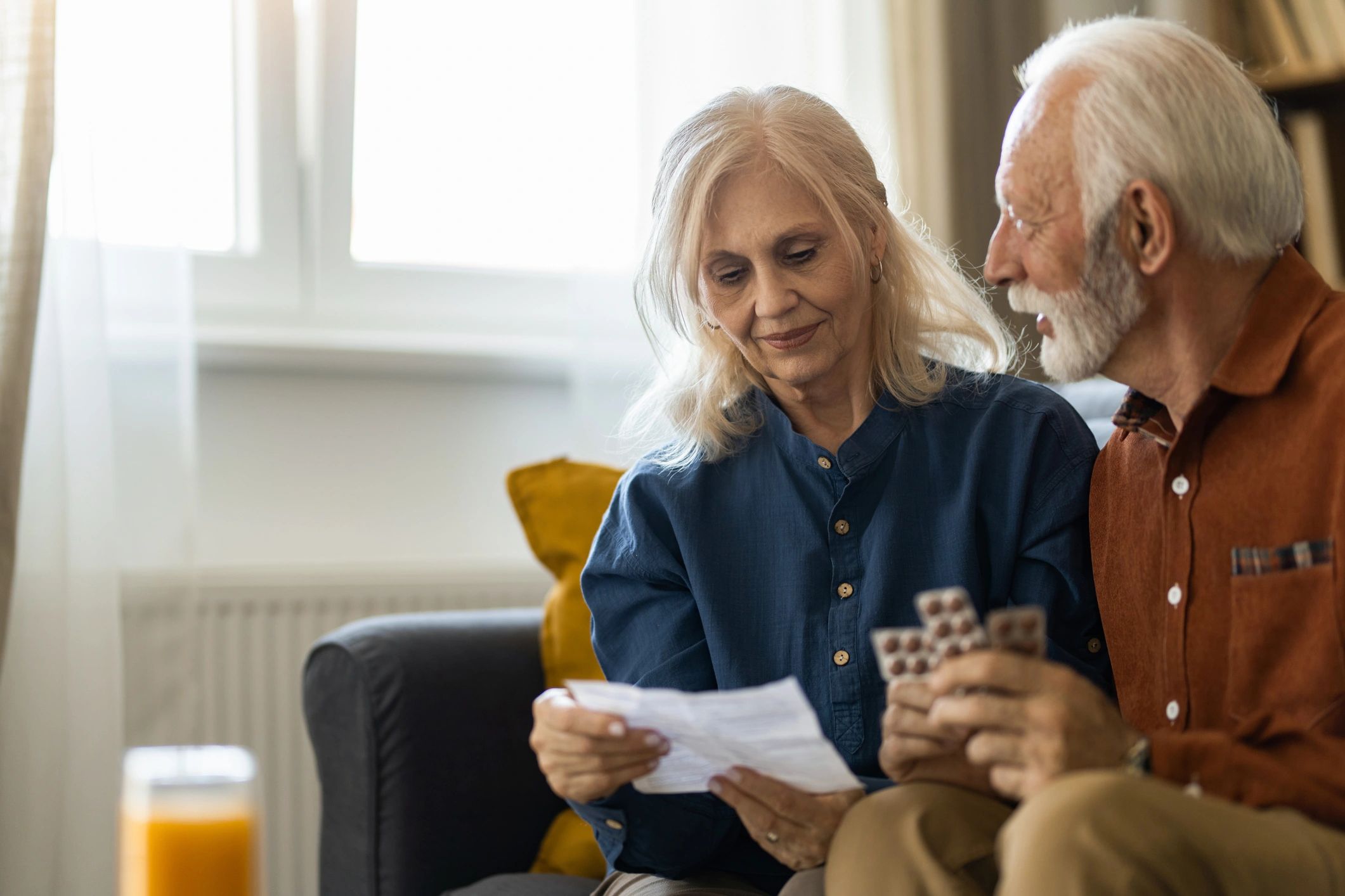 Older couple in a professional consultation setting