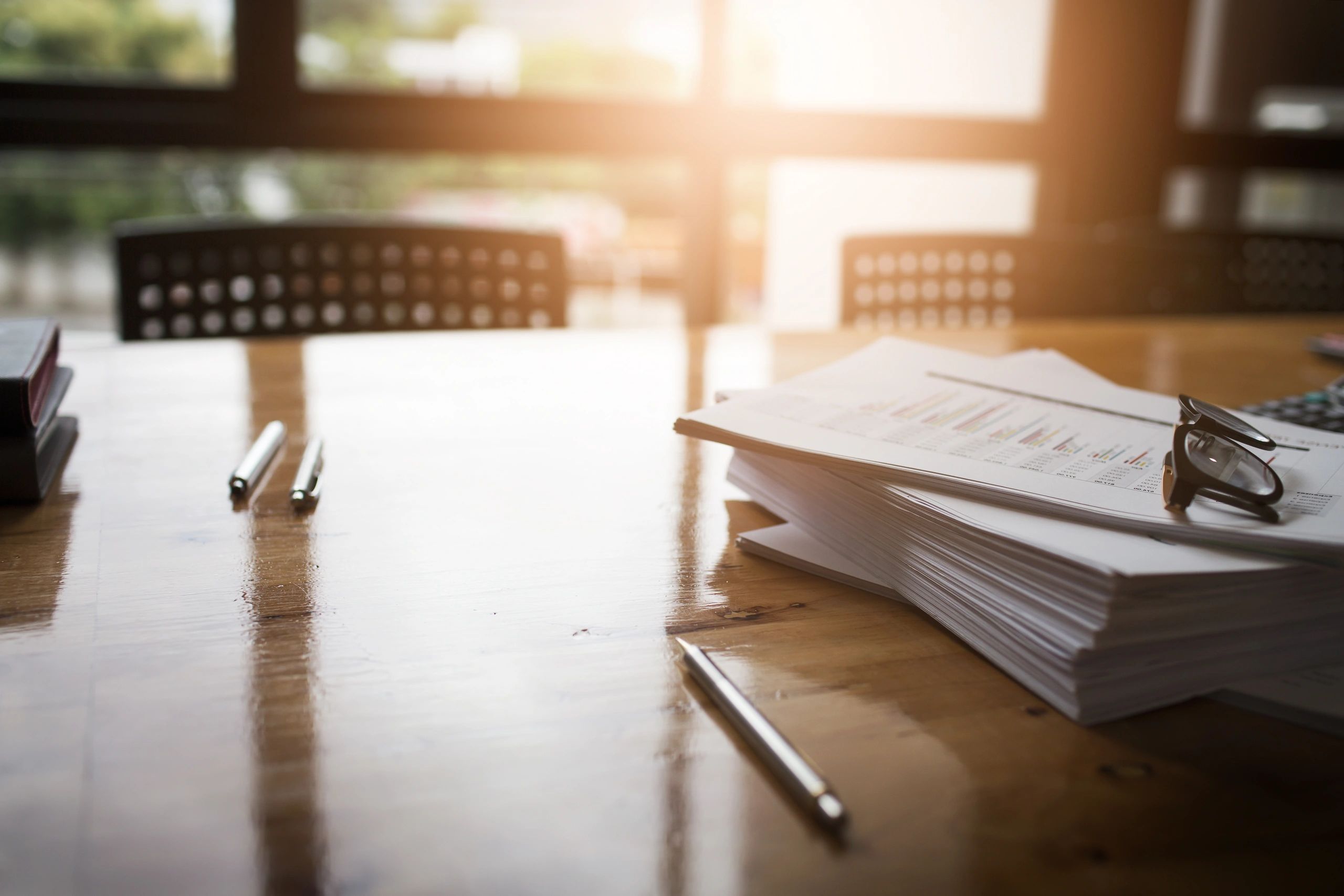 Paperwork and documents representing case review